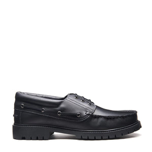 Solovair The Boat Shoe Black Greasy
