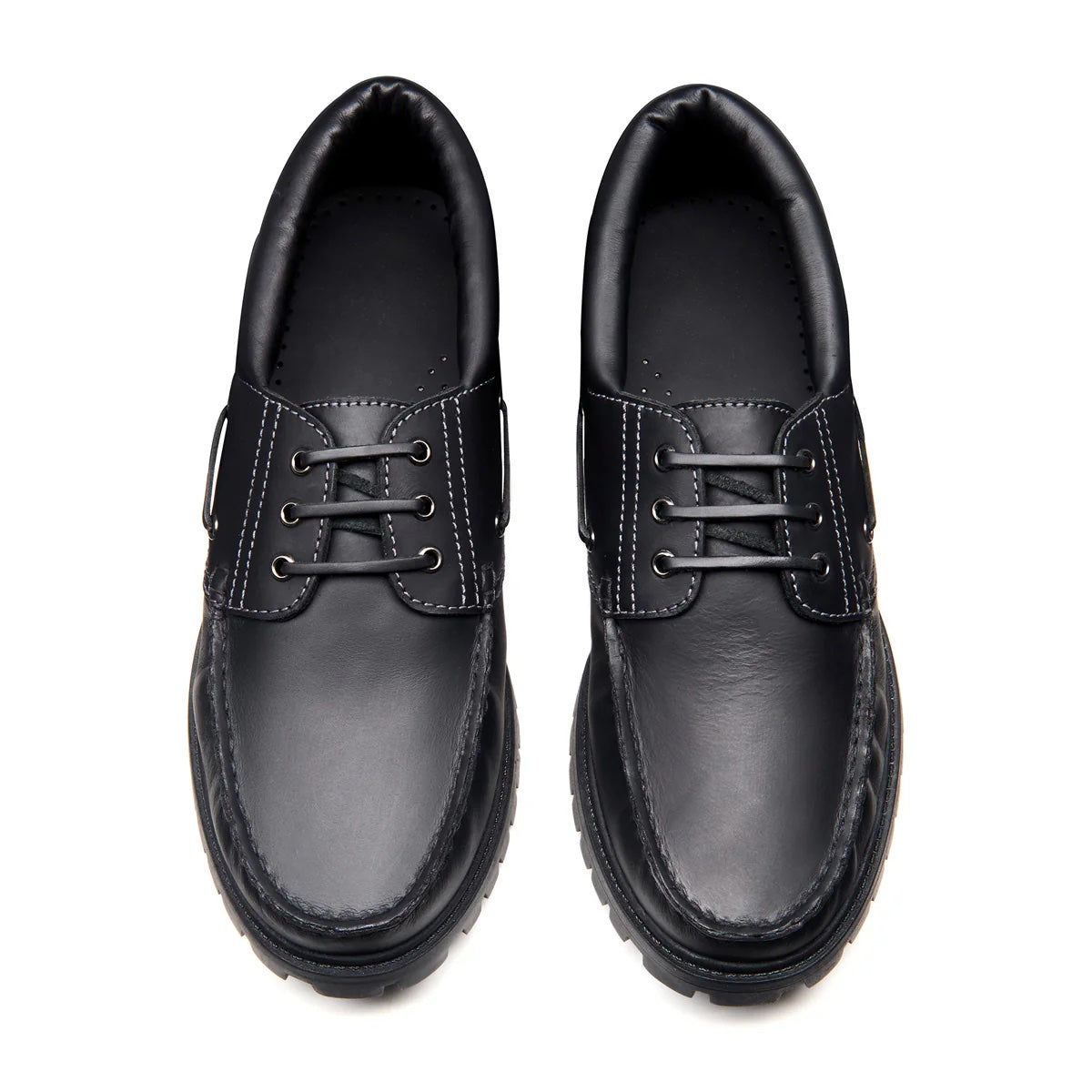 Solovair The Boat Shoe Black Greasy
