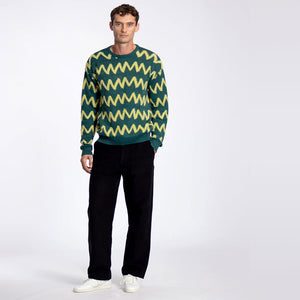 Far Afield Pullover Zig Teal Citronella