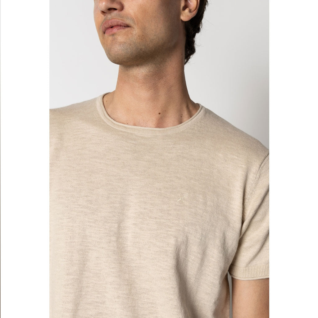Clean Cut Copenhagen Thomas knitted T-Shirt Ecru