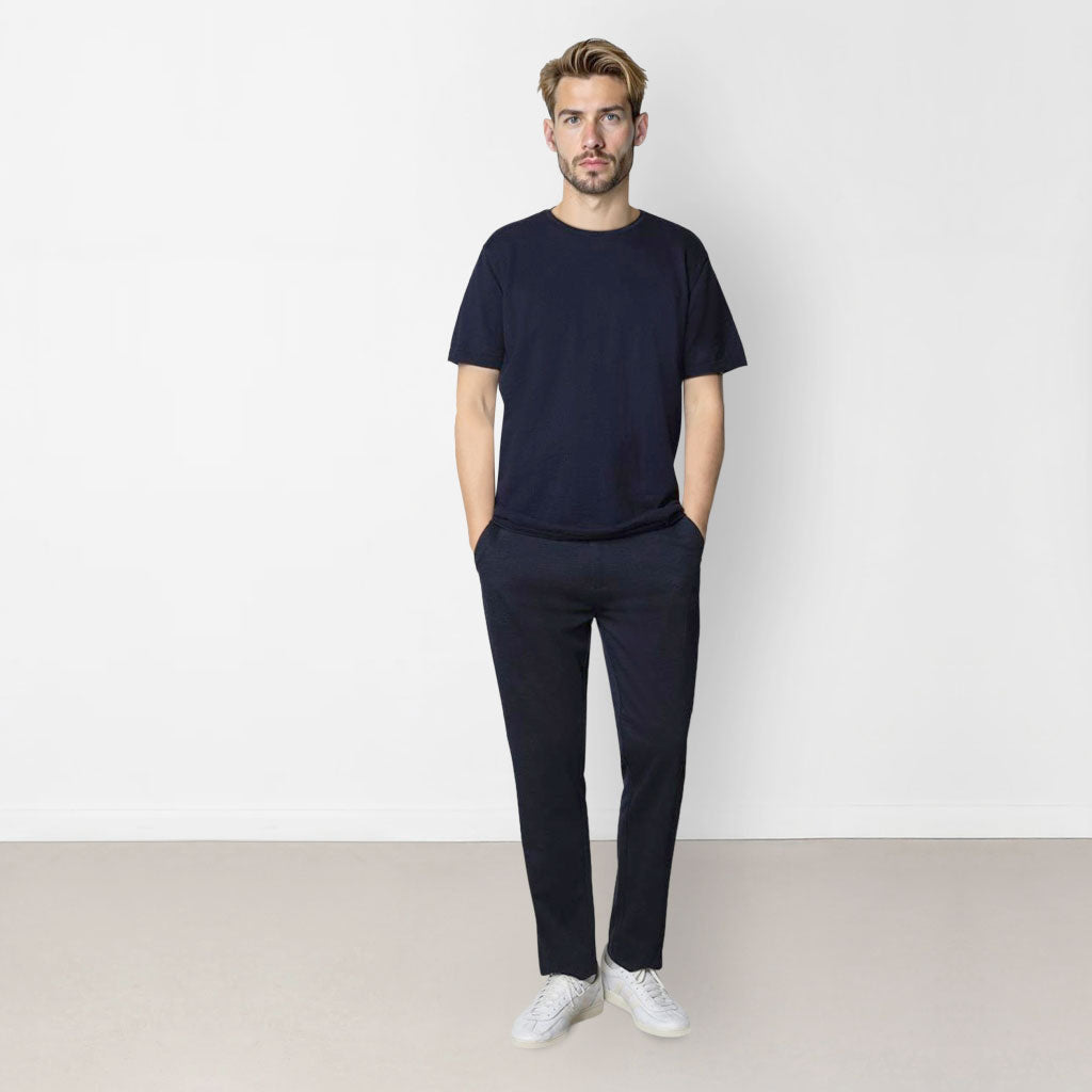 Clean Cut Copenhagen Thomas knitted T-Shirt Navy
