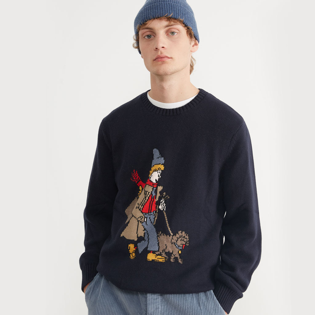 Edmmond Studios Walking Dog Sweater