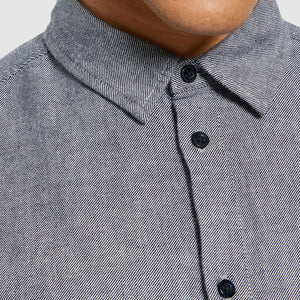 Knowledge Cotton Apparel Flannel Hemd Grau