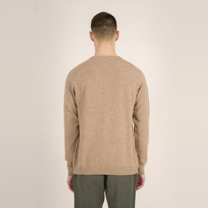 Knowledge Cotton Apparel Lambswool Pullover Kelp