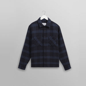 Wax London Whiting Overshirt Blue Skate