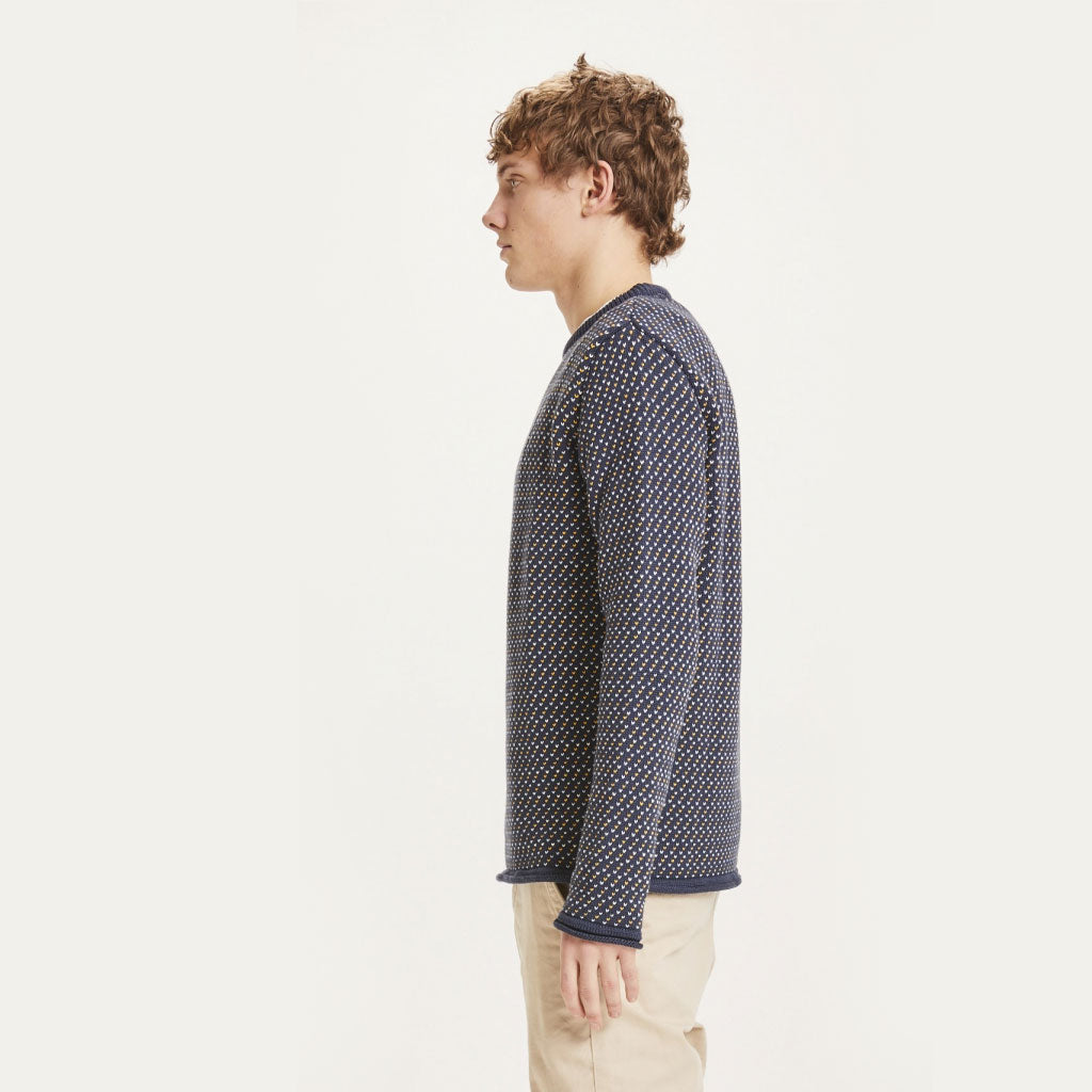 Knowledge Cotton Apparel Valley Jacquard Crew Pullover