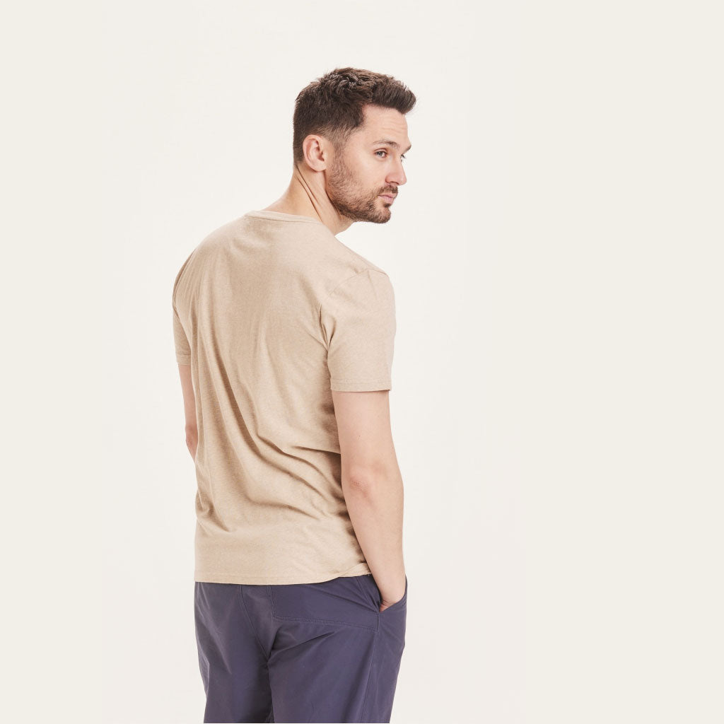 Knowledge Cotton Apparel Basic T-Shirt Safari Melange